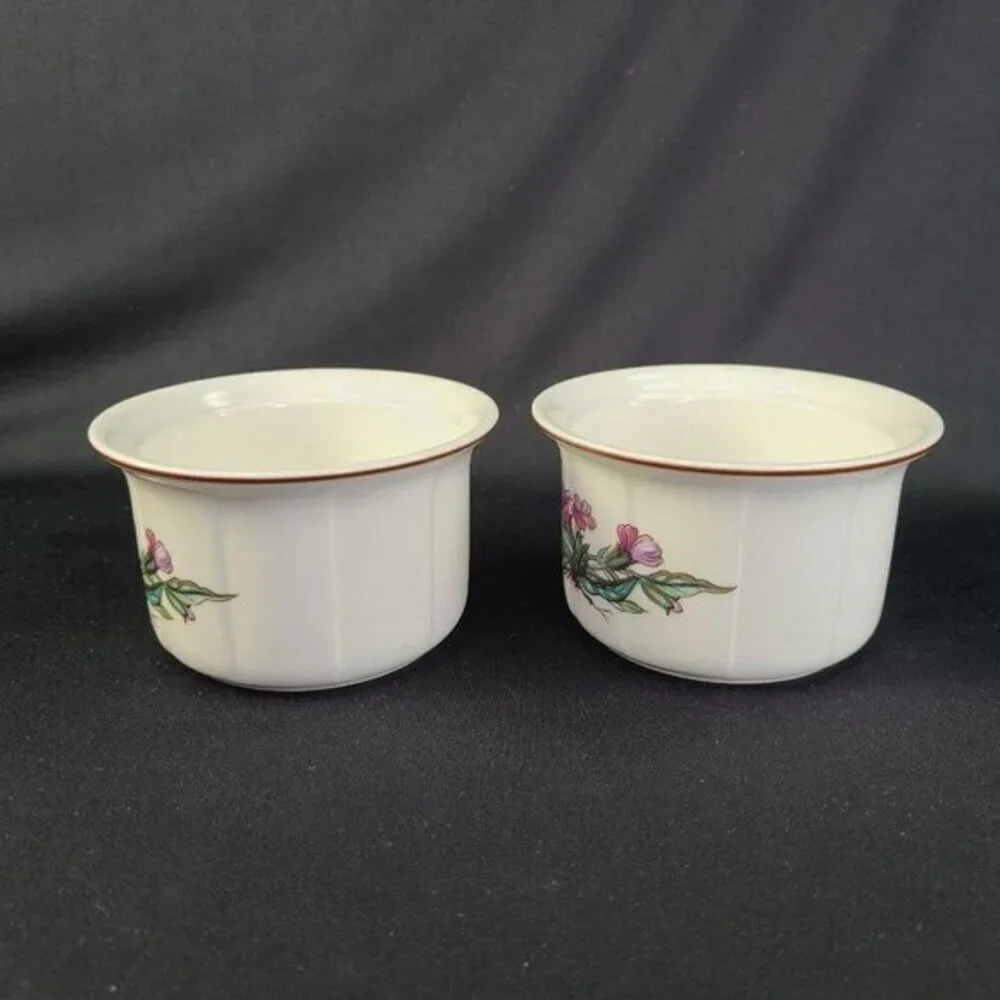 Villeroy and Boch Botanica Pulmonaria‎ Officinalis Purple Set of 2 Ramekins Disc
